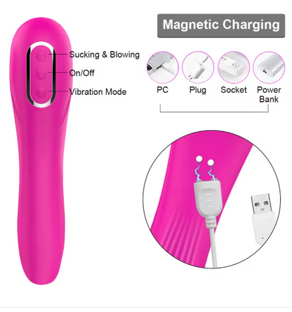 Estimulador 2-em-1 de Sucção e Vibração – Sensações Profundas e Puro Relaxamento