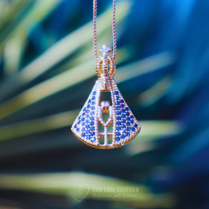 (COMPRE 1 LEVE 2) Colar Nossa Senhora - Dupla Face e Banhado a Ouro