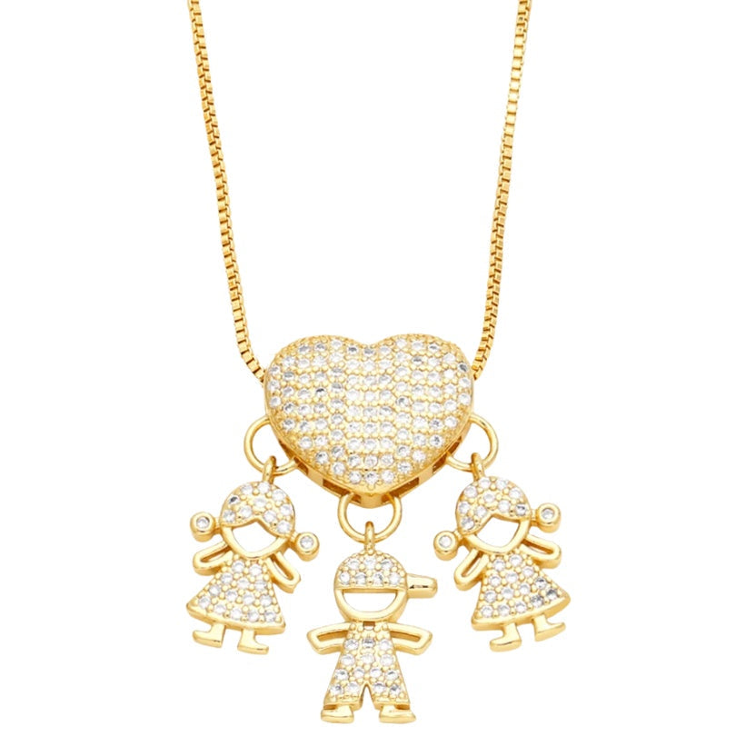 Colar Amor de Mãe em banho de ouro 18k