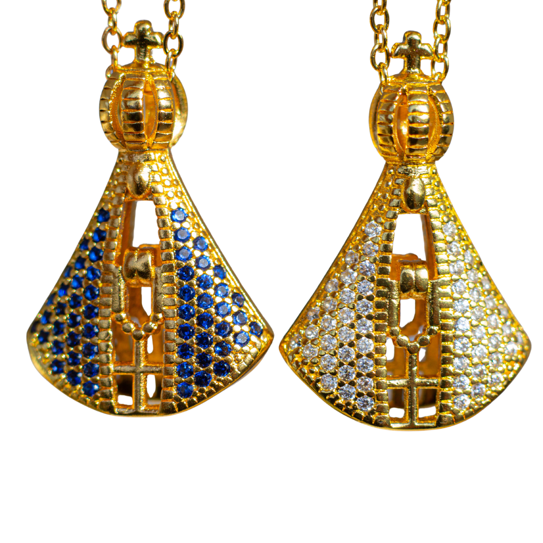 (COMPRE 1 LEVE 2) Colar Nossa Senhora - Dupla Face e Banhado a Ouro